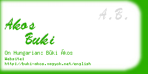 akos buki business card