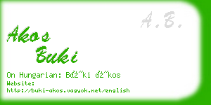 akos buki business card